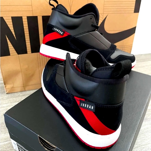 New in box Nike Air Jordan Fadeaway Black Gym Red White basketball shoes Size 11 - Picture 3 of 9